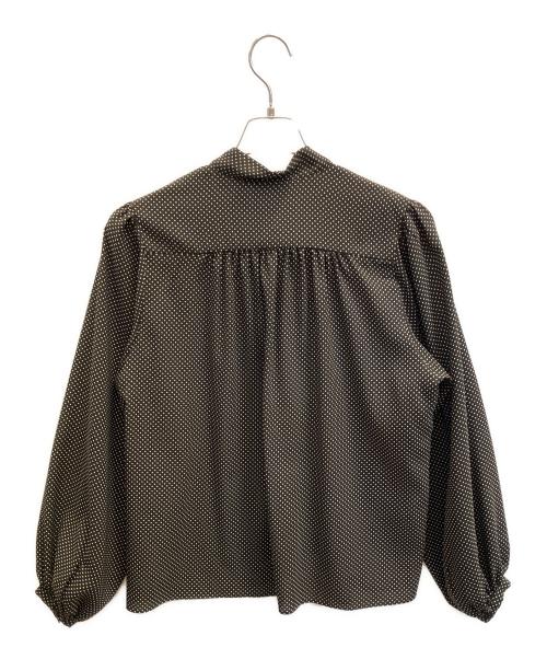 BALLSEY（ボールジィ）BALLSEY (ボールジィ) ミニドットプリント ボウタイブラウス ブラック サイズ:36の古着・服飾アイテム