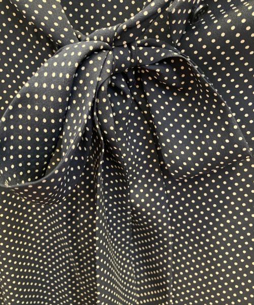 BALLSEY（ボールジィ）BALLSEY (ボールジィ) ミニドットプリント ボウタイブラウス ブラック サイズ:36の古着・服飾アイテム