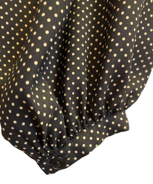 BALLSEY（ボールジィ）BALLSEY (ボールジィ) ミニドットプリント ボウタイブラウス ブラック サイズ:36の古着・服飾アイテム