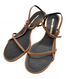 Brenta（ブレンタ）の古着「ストラップヒールサンダル」｜ブラウン×ブラック