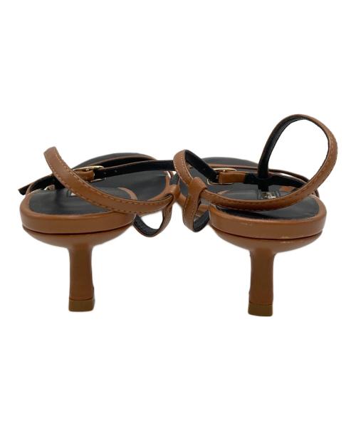 Brenta（ブレンタ）Brenta (ブレンタ) ストラップヒールサンダル ブラウン×ブラック サイズ:37の古着・服飾アイテム