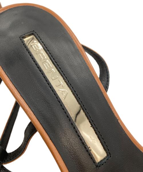 Brenta（ブレンタ）Brenta (ブレンタ) ストラップヒールサンダル ブラウン×ブラック サイズ:37の古着・服飾アイテム