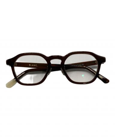 中古・古着通販】BLANC (ブラン) 伊達メガネ ブラウン サイズ:47□22