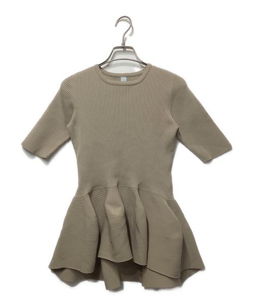 CFCL（シーエフシーエル）CFCL (シーエフシーエル) ペプラムニット ベージュ サイズ:Fの古着・服飾アイテム
