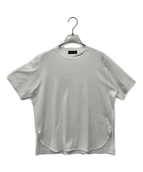 DRAWER（ドゥロワー）Drawer (ドゥロワー) コットン天竺ラグランスリーブTシャツ ホワイト サイズ:Fの古着・服飾アイテム
