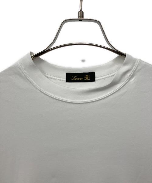 DRAWER（ドゥロワー）Drawer (ドゥロワー) コットン天竺ラグランスリーブTシャツ ホワイト サイズ:Fの古着・服飾アイテム