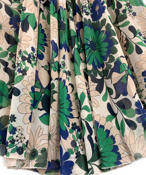 support surface（サポートサーフェス）support surface (サポートサーフェス) support surface　フラワープリントプリーツスカート ベージュの古着・服飾アイテム