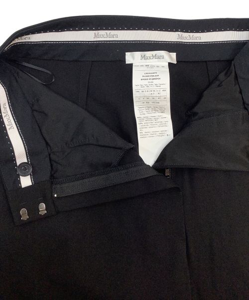MaxMara（マックスマーラ）MaxMara (マックスマーラ) センタープレスパンツ ブラック サイズ:40の古着・服飾アイテム