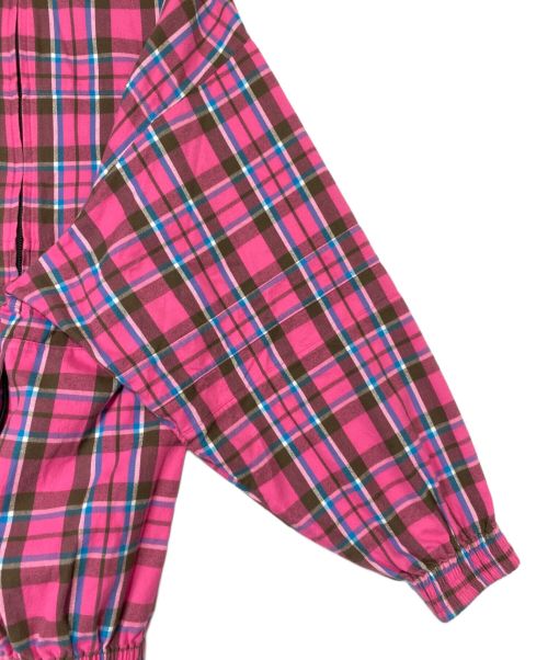 BALENCIAGA（バレンシアガ）BALENCIAGA (バレンシアガ) チェックフランネルジップジャケット ピンク サイズ:36の古着・服飾アイテム