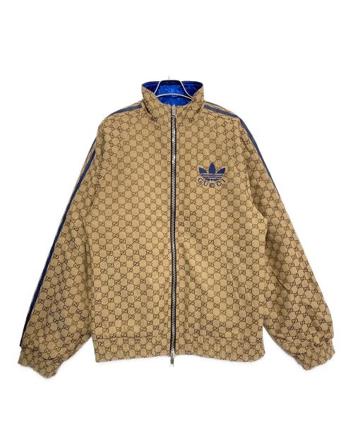 GUCCI（グッチ）GUCCI (グッチ) adidas (アディダス) GG Canvas Reversible Jacket ベージュ/ブルー サイズ:52の古着・服飾アイテム