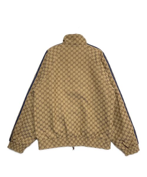 GUCCI（グッチ）GUCCI (グッチ) adidas (アディダス) GG Canvas Reversible Jacket ベージュ/ブルー サイズ:52の古着・服飾アイテム