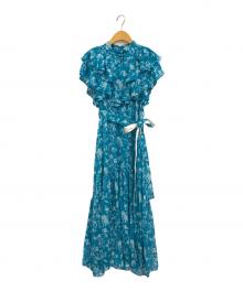 Lily Brown×KEITA MARUYAMA（リリーブラウン×ケイタマルヤマ）の古着「フリルチャイナワンピース」｜スカイブルー