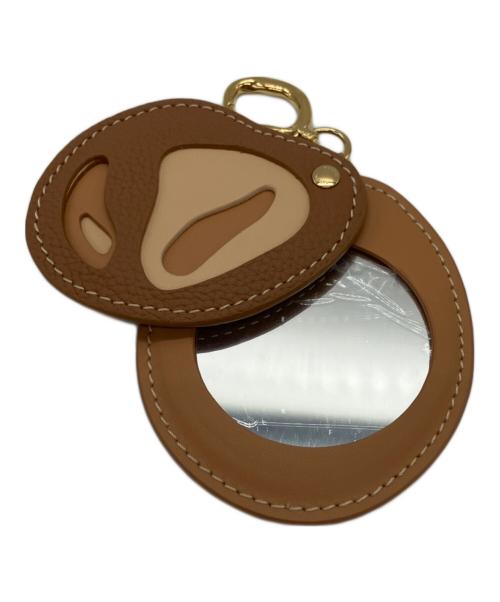 POLENE（ポレーヌ）POLENE (ポレーヌ) コンパクトミラー ブラウンの古着・服飾アイテム