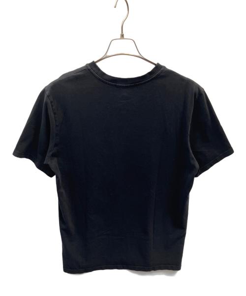 MSGM（エムエスジーエム）MSGM (エムエスジーエム) FELPA / SWEATERSHIT ロゴTシャツ ブラック サイズ:Мの古着・服飾アイテム