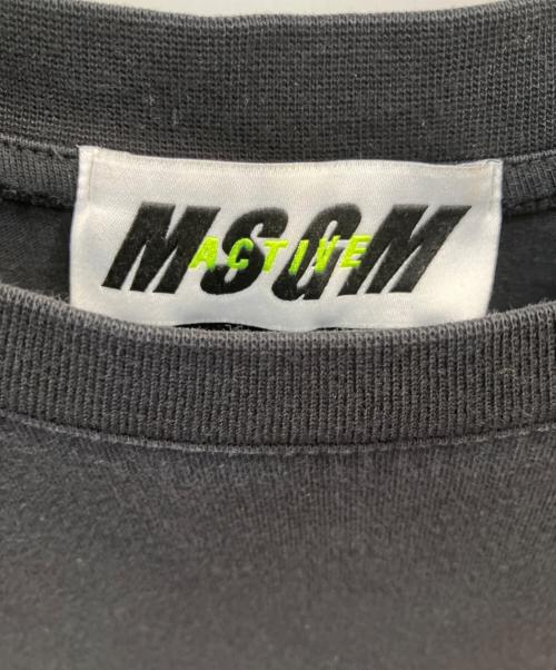 MSGM（エムエスジーエム）MSGM (エムエスジーエム) FELPA / SWEATERSHIT ロゴTシャツ ブラック サイズ:Мの古着・服飾アイテム