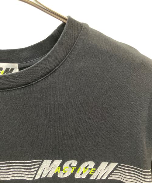 MSGM（エムエスジーエム）MSGM (エムエスジーエム) FELPA / SWEATERSHIT ロゴTシャツ ブラック サイズ:Мの古着・服飾アイテム