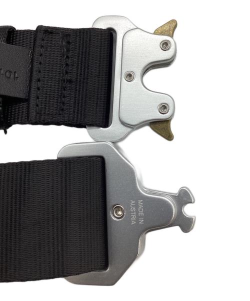 1017 ALYX 9SM（テンセブンティーン アリクス ナインエスエム）1017 ALYX 9SM (アリクス) ローラーコースターバックル ベルト ブラック×シルバーの古着・服飾アイテム