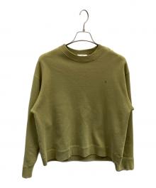 ATON×TOMORROW LAND（エイトン×トゥモローランド）の古着「ガーメントダイウラケ レギュラースエットプルオーバー」｜黄緑