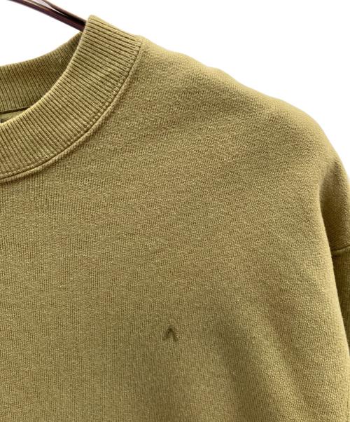 ATON（エイトン）ATON (エイトン) TOMORROW LAND (トゥモローランド) ガーメントダイウラケ レギュラースエットプルオーバー 黄緑 サイズ:2の古着・服飾アイテム