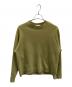 ATON（エイトン）の古着「ガーメントダイウラケ レギュラースエットプルオーバー」｜黄緑