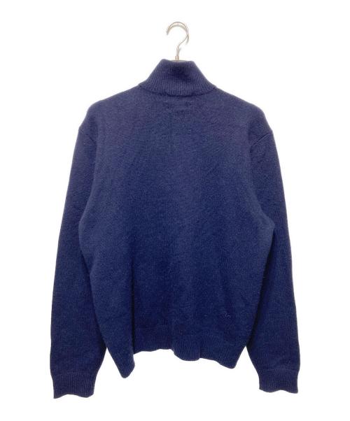 POLO RALPH LAUREN（ポロ・ラルフローレン）POLO RALPH LAUREN (ポロ・ラルフローレン) カシミヤハーフジップニット ネイビー サイズ:XLの古着・服飾アイテム