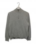 POLO RALPH LAURENポロ・ラルフローレン）の古着「カシミヤ混刺繍ハーフジップニット」｜グレー