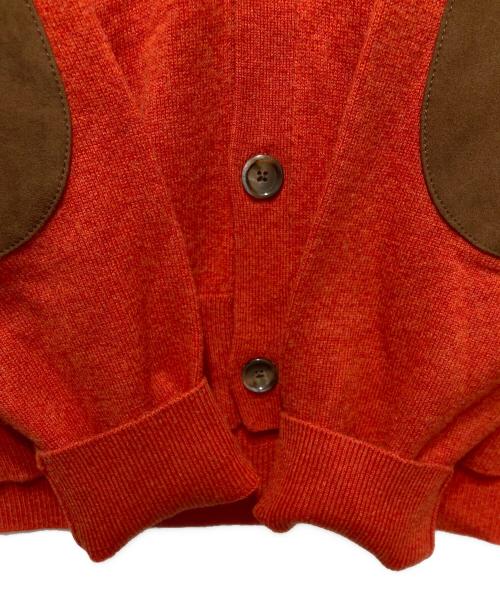 POLO RALPH LAUREN（ポロ・ラルフローレン）POLO RALPH LAUREN (ポロ・ラルフローレン) エルボーパッチカーディガン レッド サイズ:XLの古着・服飾アイテム