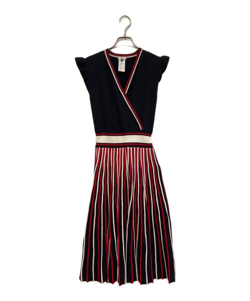 Sov.（ソブ）Sov. (ソブ) カシュクールニットワンピース ネイビー サイズ:SIZE 36の古着・服飾アイテム