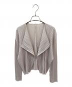 PLEATS PLEASEプリーツプリーズ）の古着「プリーツカーディガン」｜ホワイト系