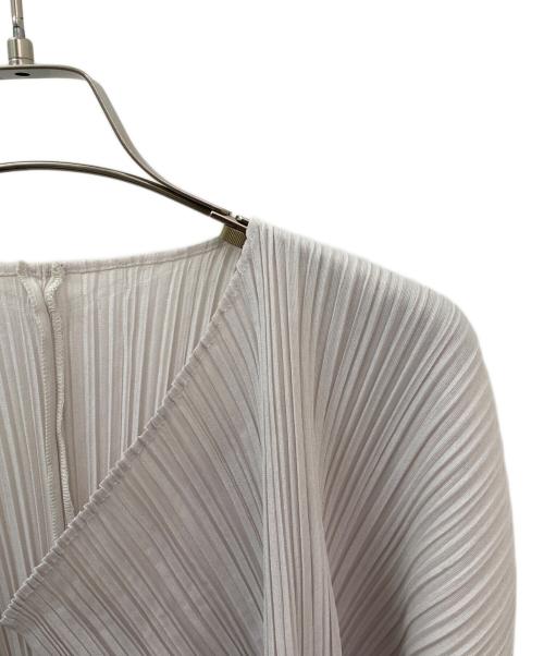 PLEATS PLEASE（プリーツプリーズ）PLEATS PLEASE (プリーツプリーズ) プリーツカーディガン ホワイト系 サイズ:3の古着・服飾アイテム