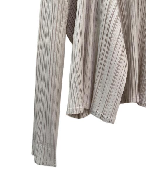 PLEATS PLEASE（プリーツプリーズ）PLEATS PLEASE (プリーツプリーズ) プリーツカーディガン ホワイト系 サイズ:3の古着・服飾アイテム