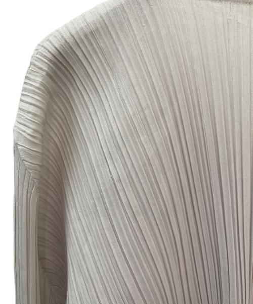 PLEATS PLEASE（プリーツプリーズ）PLEATS PLEASE (プリーツプリーズ) プリーツカーディガン ホワイト系 サイズ:3の古着・服飾アイテム