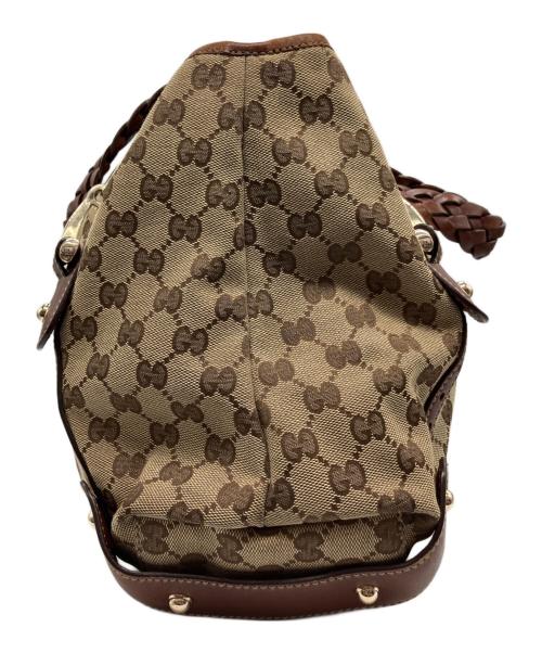 GUCCI（グッチ）GUCCI (グッチ) GGキャンバス ホースビット トートバッグ ベージュの古着・服飾アイテム