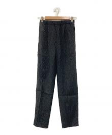 JOIEVE（ジョエブ）の古着「swan  jacquard パンツ」｜ブラック
