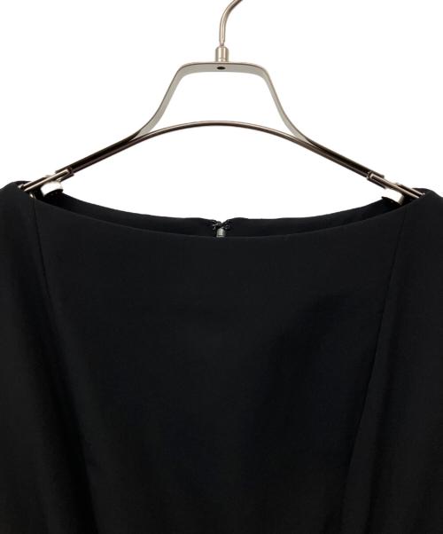 CELFORD（セルフォード）CELFORD (セルフォード) ランダムタックフィット&フレアワンピース ブラック サイズ:36の古着・服飾アイテム