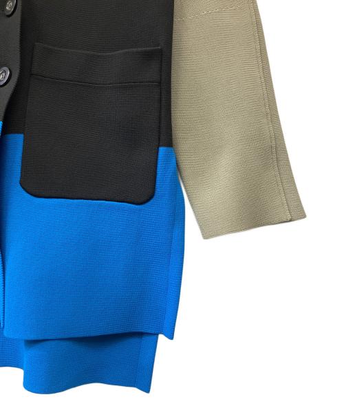 UN3D.（アンスリード）UN3D. (アンスリード) SQUARE SHOUKDER KT JK カーキ×ブルー サイズ:38の古着・服飾アイテム