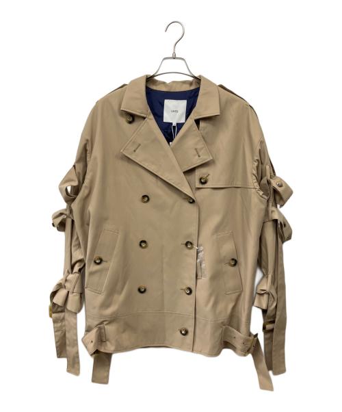 UN3D.（アンスリード）UN3D. (アンスリード) ベルテッドショートトレンチコート ベージュ サイズ:36の古着・服飾アイテム