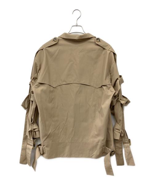 UN3D.（アンスリード）UN3D. (アンスリード) ベルテッドショートトレンチコート ベージュ サイズ:36の古着・服飾アイテム