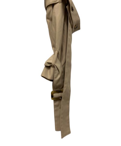 UN3D.（アンスリード）UN3D. (アンスリード) ベルテッドショートトレンチコート ベージュ サイズ:36の古着・服飾アイテム