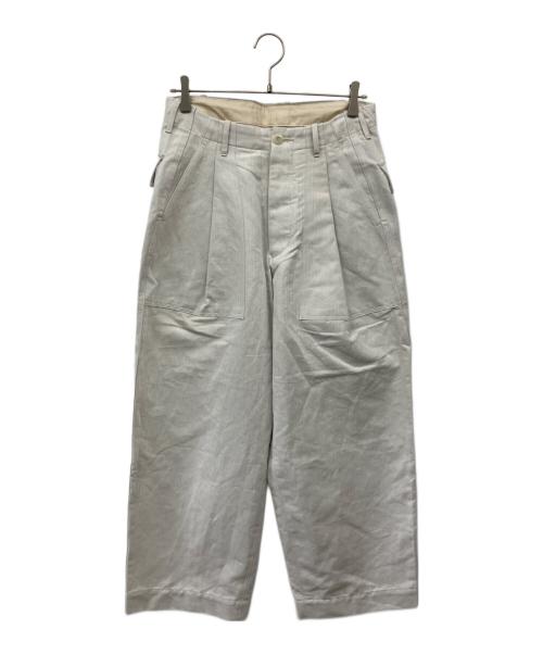 HAVERSACK（ハバーサック）HAVERSACK (ハバーサック) コットンリネンヘリンボーンベイカーパンツ グレー サイズ:1の古着・服飾アイテム