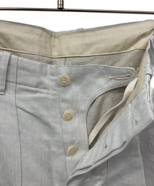 HAVERSACK（ハバーサック）HAVERSACK (ハバーサック) コットンリネンヘリンボーンベイカーパンツ グレー サイズ:1の古着・服飾アイテム