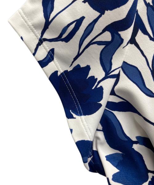 kay me（ケイミー）kay me (ケイミー) ネイビーグロリアス ツイストワンピース ホワイト×ブルー サイズ:JP13の古着・服飾アイテム