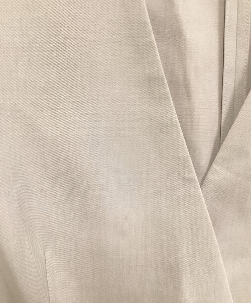 UNFILO（アンフィーロ）UNFILO (アンフィーロ) TENNEN TOUCH ノーカラージャケット ベージュ サイズ:Lの古着・服飾アイテム