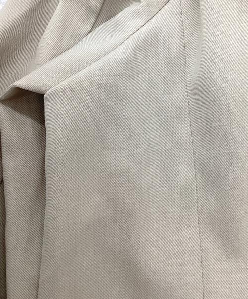 UNFILO（アンフィーロ）UNFILO (アンフィーロ) TENNEN TOUCH ノーカラージャケット ベージュ サイズ:Lの古着・服飾アイテム