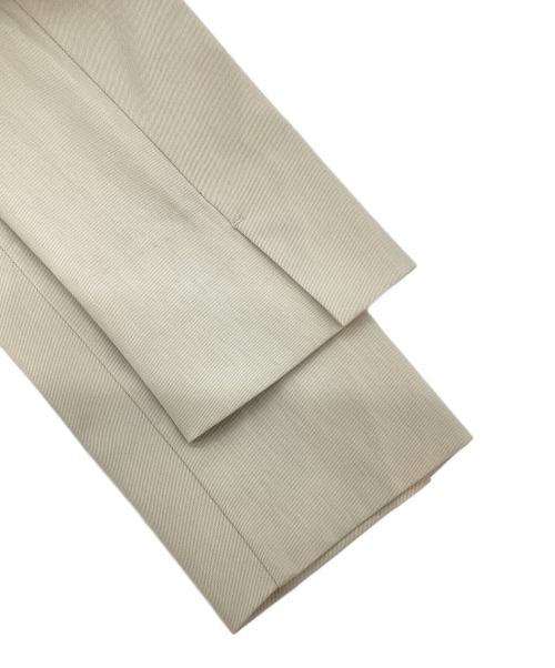 UNFILO（アンフィーロ）UNFILO (アンフィーロ) TENNEN TOUCH ノーカラージャケット ベージュ サイズ:Lの古着・服飾アイテム