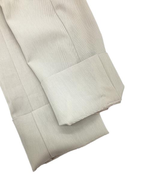 UNFILO（アンフィーロ）UNFILO (アンフィーロ) TENNEN TOUCH ノーカラージャケット ベージュ サイズ:Lの古着・服飾アイテム