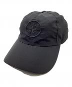 STONE ISLANDストーンアイランド）の古着「ナイロンメタルロゴ6パネルキャップ」｜ブラック