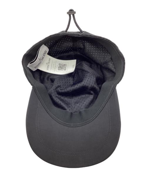 STONE ISLAND（ストーンアイランド）STONE ISLAND (ストーンアイランド) ナイロンメタルロゴ6パネルキャップ ブラック サイズ:Lの古着・服飾アイテム