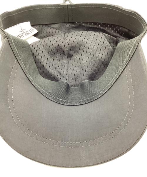 STONE ISLAND（ストーンアイランド）STONE ISLAND (ストーンアイランド) ナイロンメタルロゴ6パネルキャップ ブラック サイズ:Lの古着・服飾アイテム