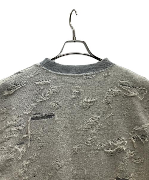 DIESEL（ディーゼル）DIESEL (ディーゼル) ダメージ加工N/Sスウェットワンピース グレー サイズ:Ｓの古着・服飾アイテム